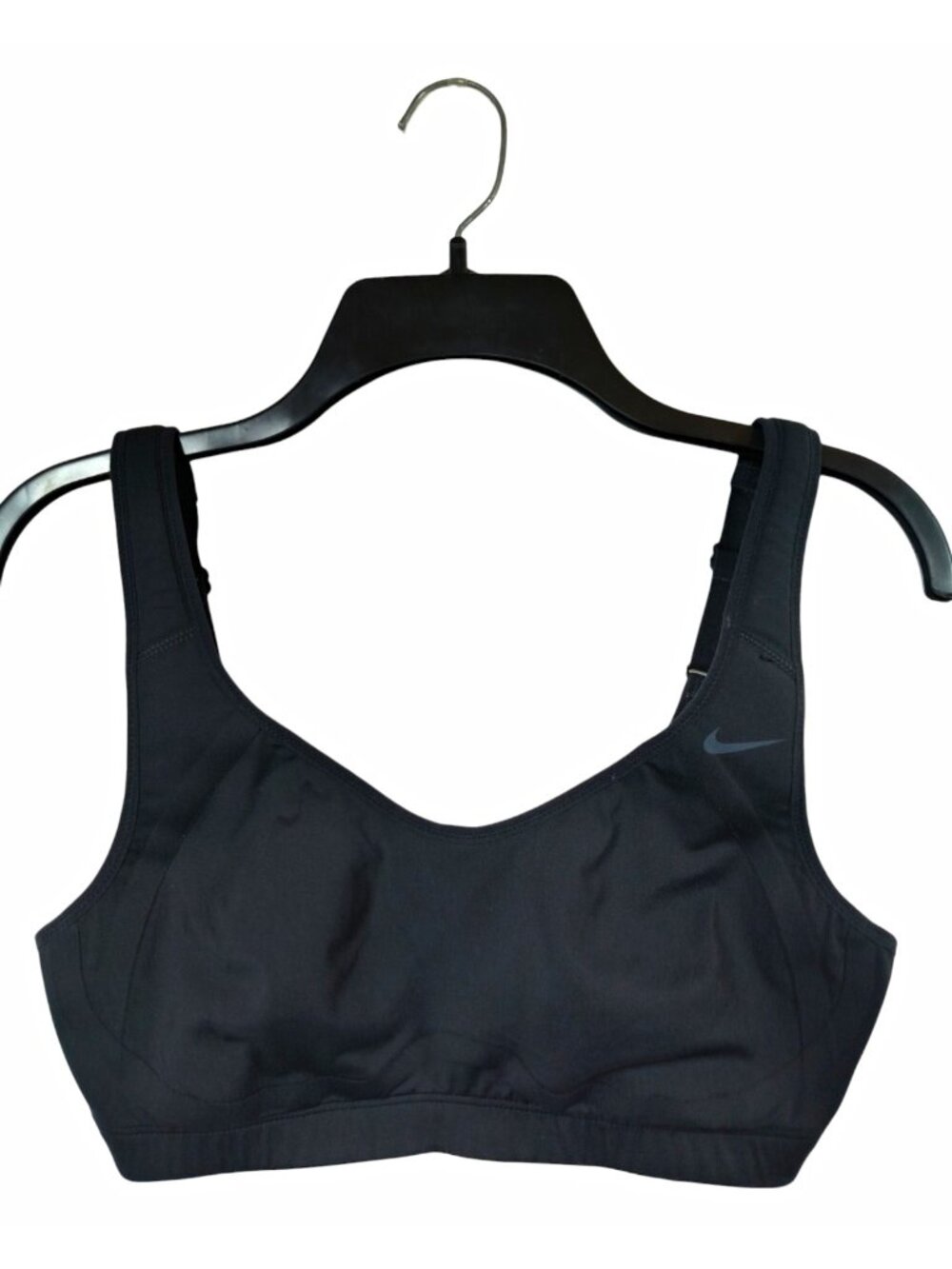 Nike Dri-FIT Womens 34C Black Sports Bra Adjustable Straps Wireless 552721-010